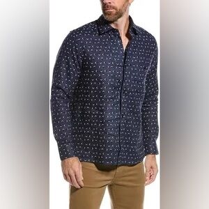 TED BAKER LONDON Arnel Linen Mens Shirt Size XL (5)